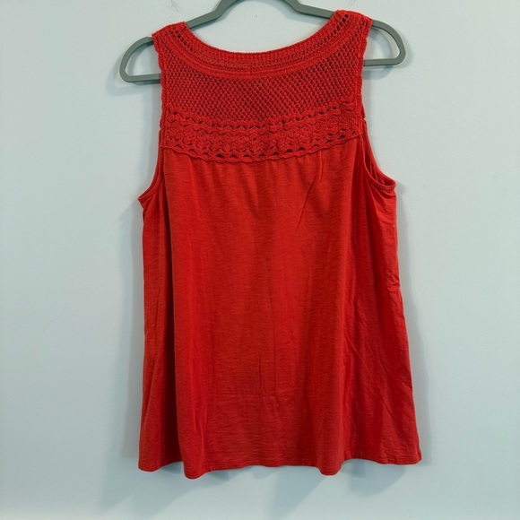 Women’s J. Jill Red Orange Sleeveless Tank Top size medium M - Picture 4 of 4